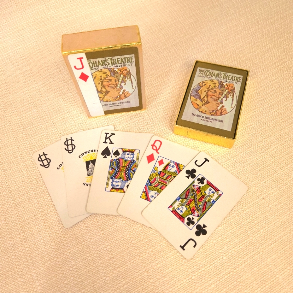 Vintage Congress Playing cards Geo. M. Cohan's Theatre Broadway and 43rd St
